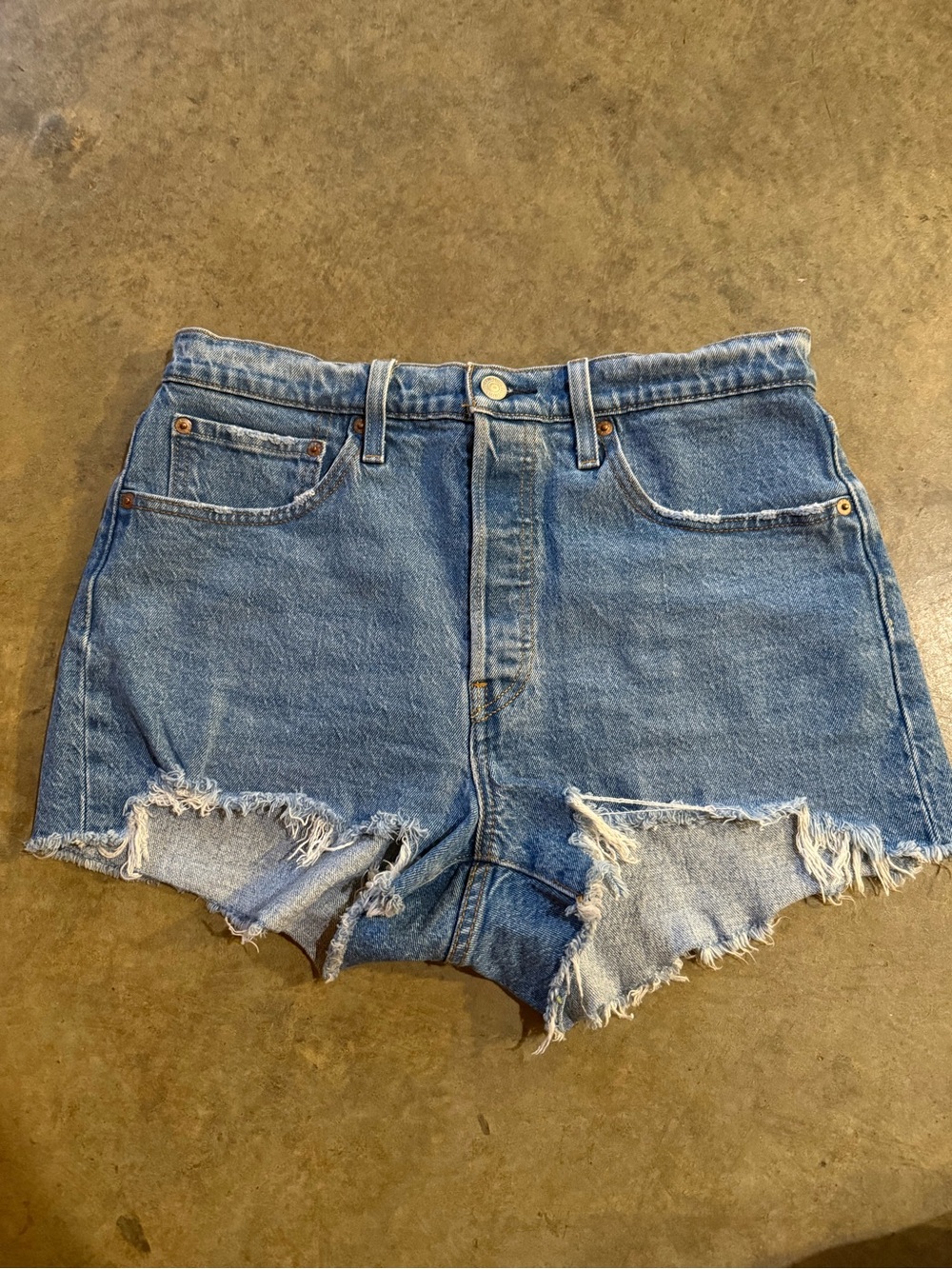 Levi’s High-Rise Denim Shorts - Blue